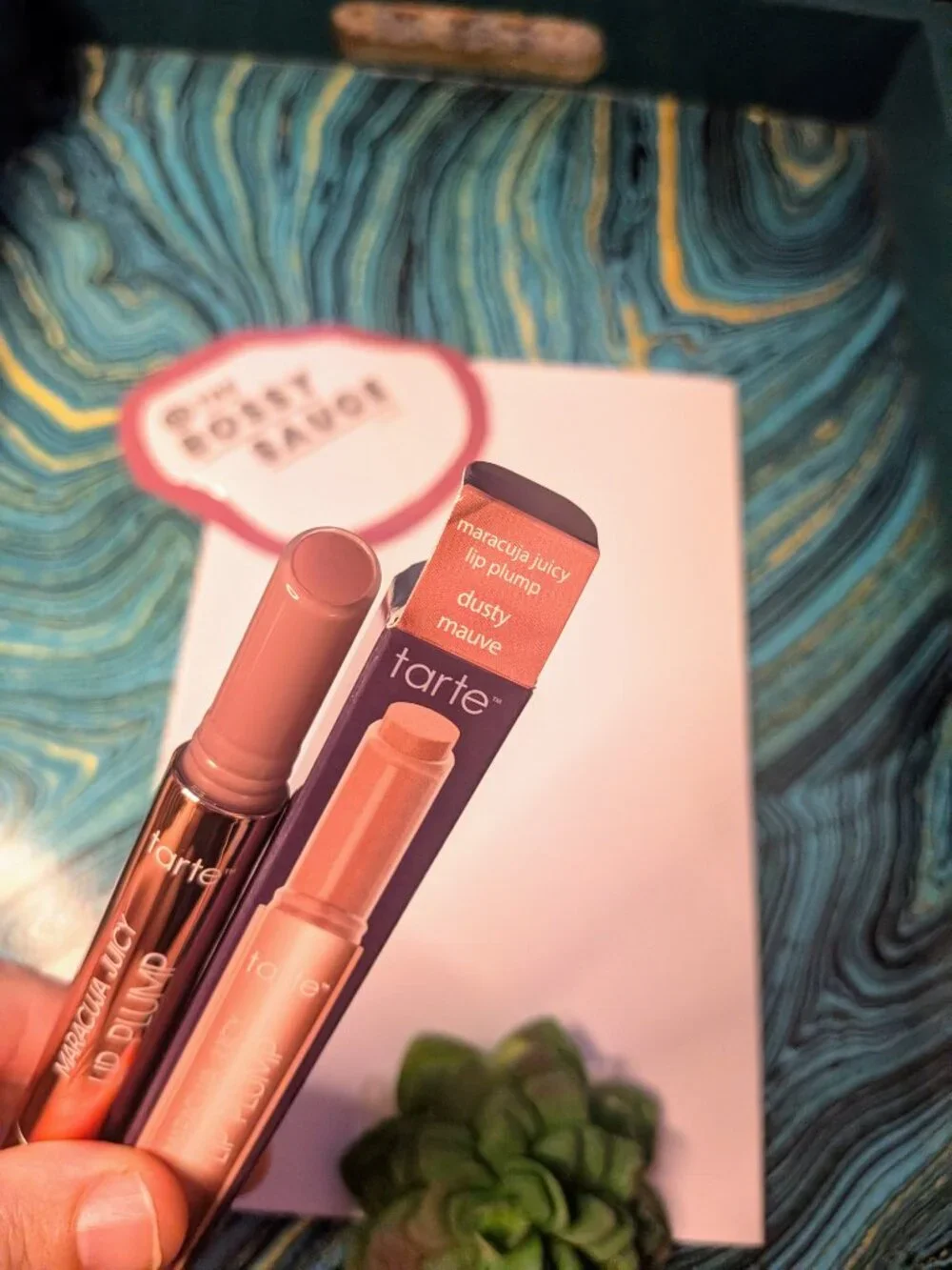 🌸 Tarte Maracuja Juicy Lip Vinyl & Lip Plump DUO Cinnamon Spice & Dusty Mauve